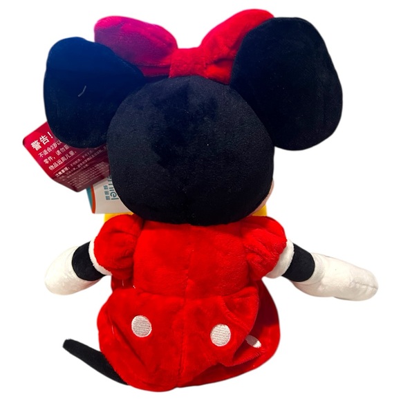 NWT-Disney Minnie Mouse Plush, wearing a Red Dress w/White Polka Dots, 12 inches - Picture 3 of 7
